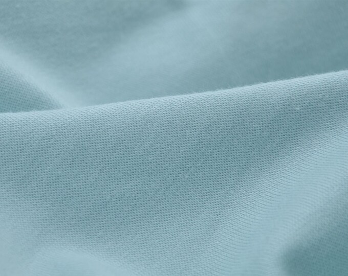 Bündchenstoff aus Bio Baumwolle in mint - 82,5cm breit - Stoff glatt UNI