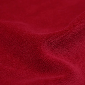 Nicki fabric made of cotton plain red - 155 cm wide - fabric slightly shiny UNI