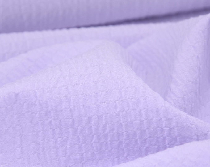 Blouse fabric Fibre Mood 28 Florrie cotton crinkle purple, lilac - 140 cm wide - fabric crushed, UNI