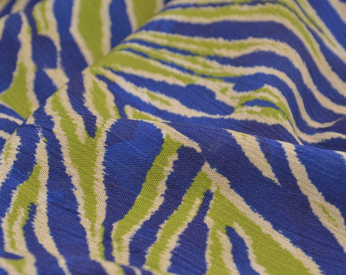 Viscose crepe blouse fabric with zebra print from Hilco Fashion Trends - 130 cm wide - patterned fabric, animal print