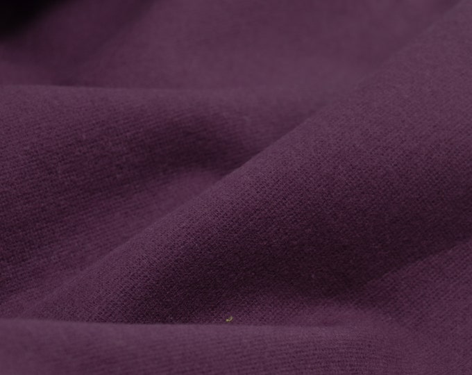 Bündchenstoff aus Bio Baumwolle in lila, pflaume - 82,5cm breit - Stoff glatt UNI