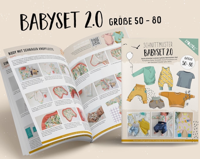 Baby set 2.0 (size 50 - 80) bloomers, rompers, sweater, shirt, paper pattern by Lybstes