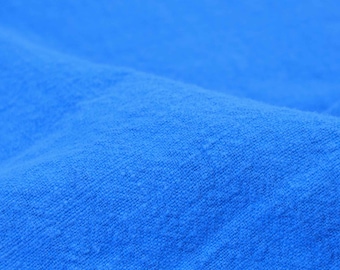 Linnen stone washed effen blauw, jurk, rok - 140 cm breed - stof linnenlook, effen