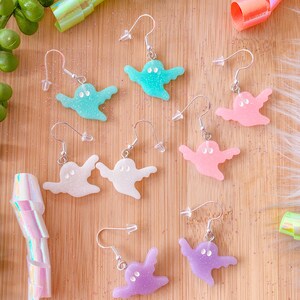 Ghost Earrings, Miniature Food Jewelry, Inedible Jewelry, Junk Food Jewelry, Foodies, Carnival Food Jewelry, Kawaii Jewelry