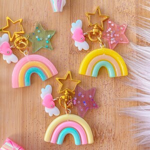 Rainbow Charm - Charm - Miniature - Kawaii Charms - Polymer Clay Charms - Star Jewelry - Gift