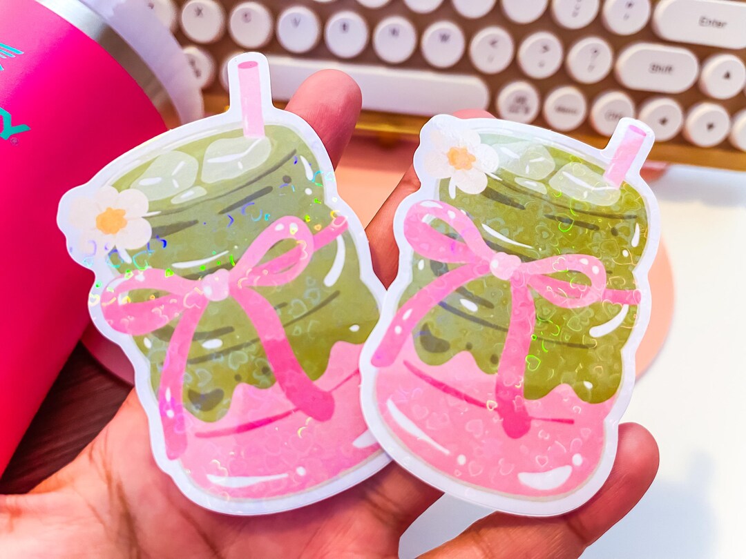 Matcha Tea Glossy Sticker - Matcha Lover - Vinyl Stickers - Ice Matcha ...