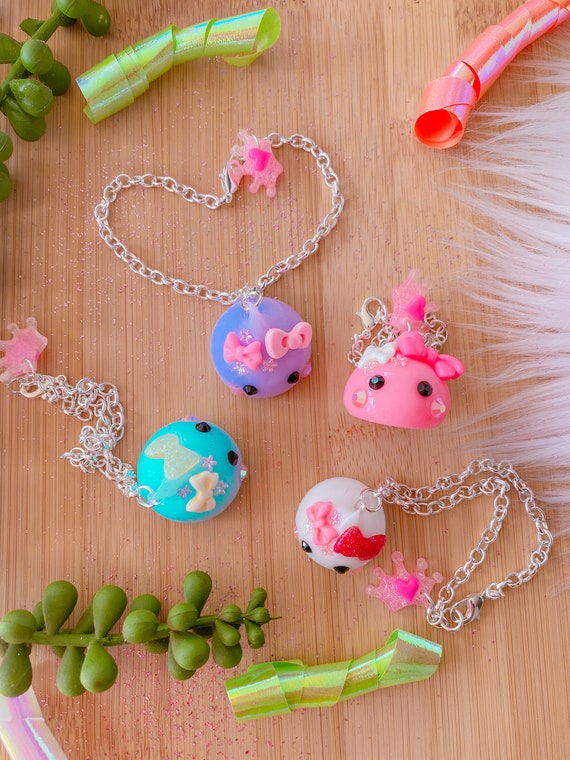 Kawaii Dollops Bracelets - Miniature Food - Kawaii Charms - Clay Charms - Food Jewelry - Ice Cream Cone