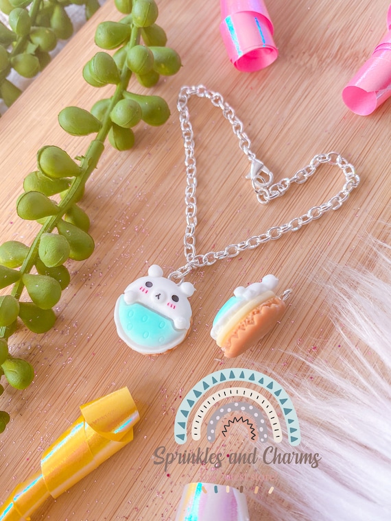 Cake Bracelets - Miniature Food - Kawaii Charms - Clay Charms - Food  Jewelry - Animal earrings