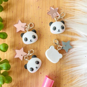 Panda bear Charm - Charm - Miniature Food - Kawaii Charms - Polymer Clay Charms - Food Jewelry - Gift