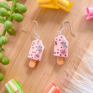 Ice cream bars Earrings, Miniature Food Jewelry, Inedible Jewelry, Junk Food Jewelry, Foodies, Carnival Food Jewelry, Kawaii Jewelry