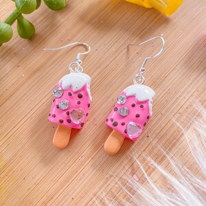 Ice cream bars Earrings, Miniature Food Jewelry, Inedible Jewelry, Junk Food Jewelry, Foodies, Carnival Food Jewelry, Kawaii Jewelry