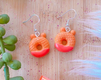 Pooh Bear, Candy Earrings, Miniature Food Jewelry, Inedible Jewelry, Junk Food Jewelry, Foodies, Carnival Food Jewelry, Kawaii Jewelry