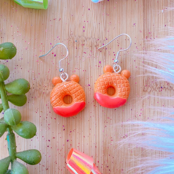 Pooh Bear, Candy Earrings, Miniature Food Jewelry, Inedible Jewelry, Junk Food Jewelry, Foodies, Carnival Food Jewelry, Kawaii Jewelry