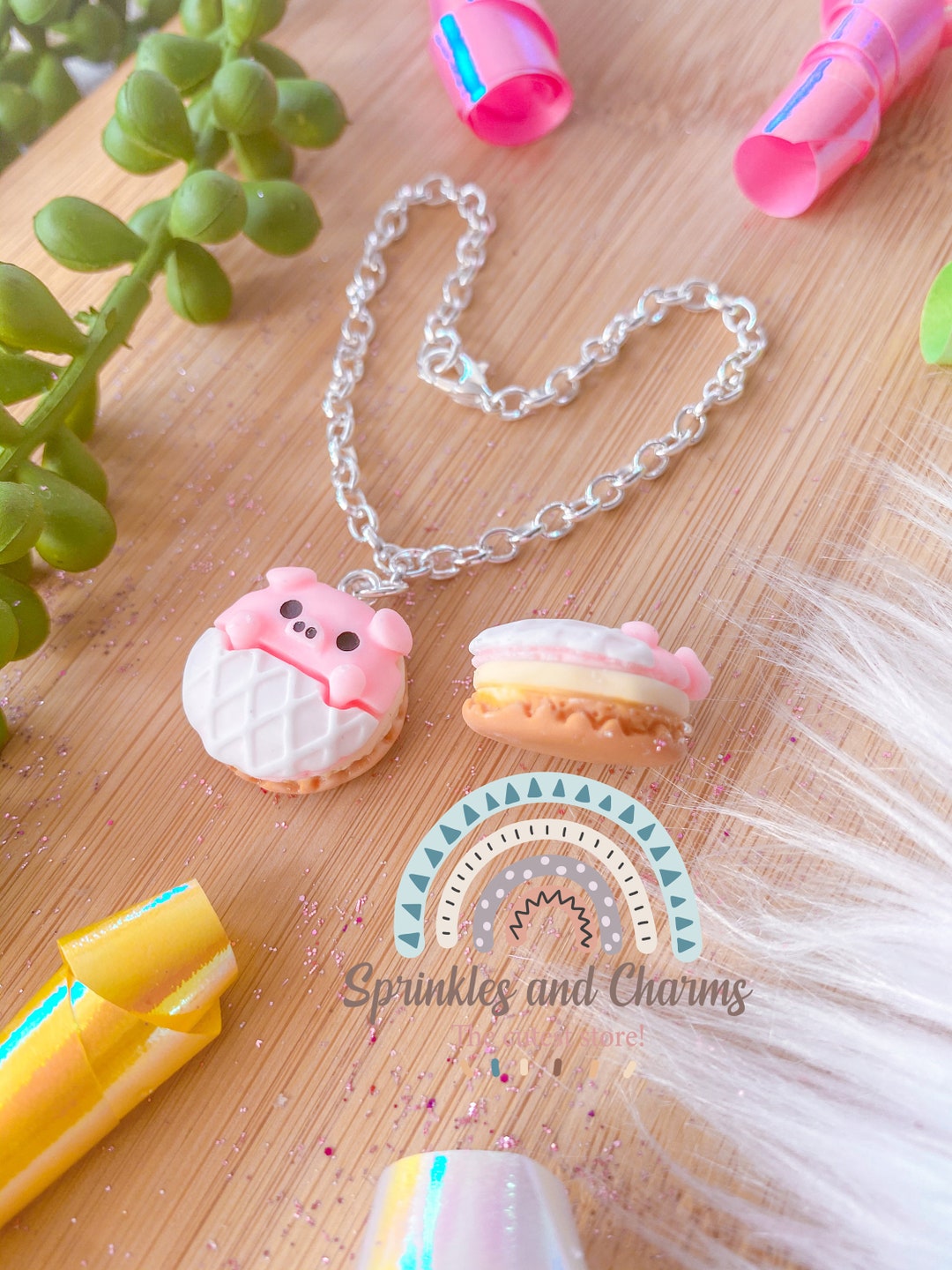 Cake Bracelets Miniature Food Kawaii Charms Clay Charms Food Jewelry Animal  Earrings 