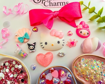Decoden Cabochons Cell Phone Case Deco Kit Bling Kawaii Set Diy