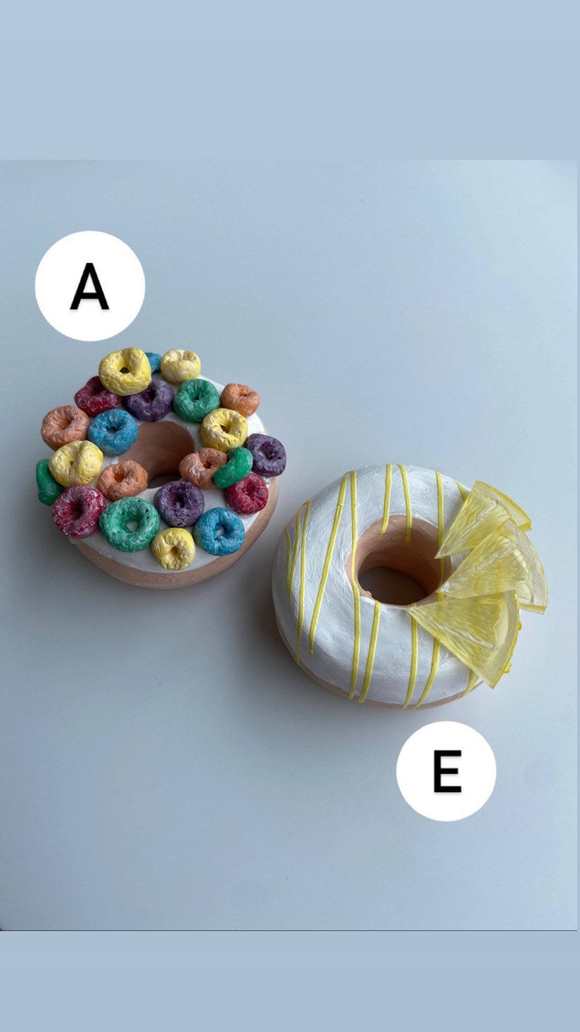 Ceramic Donut Wall Decor Handmade 3D realistic clay donuts Etsy