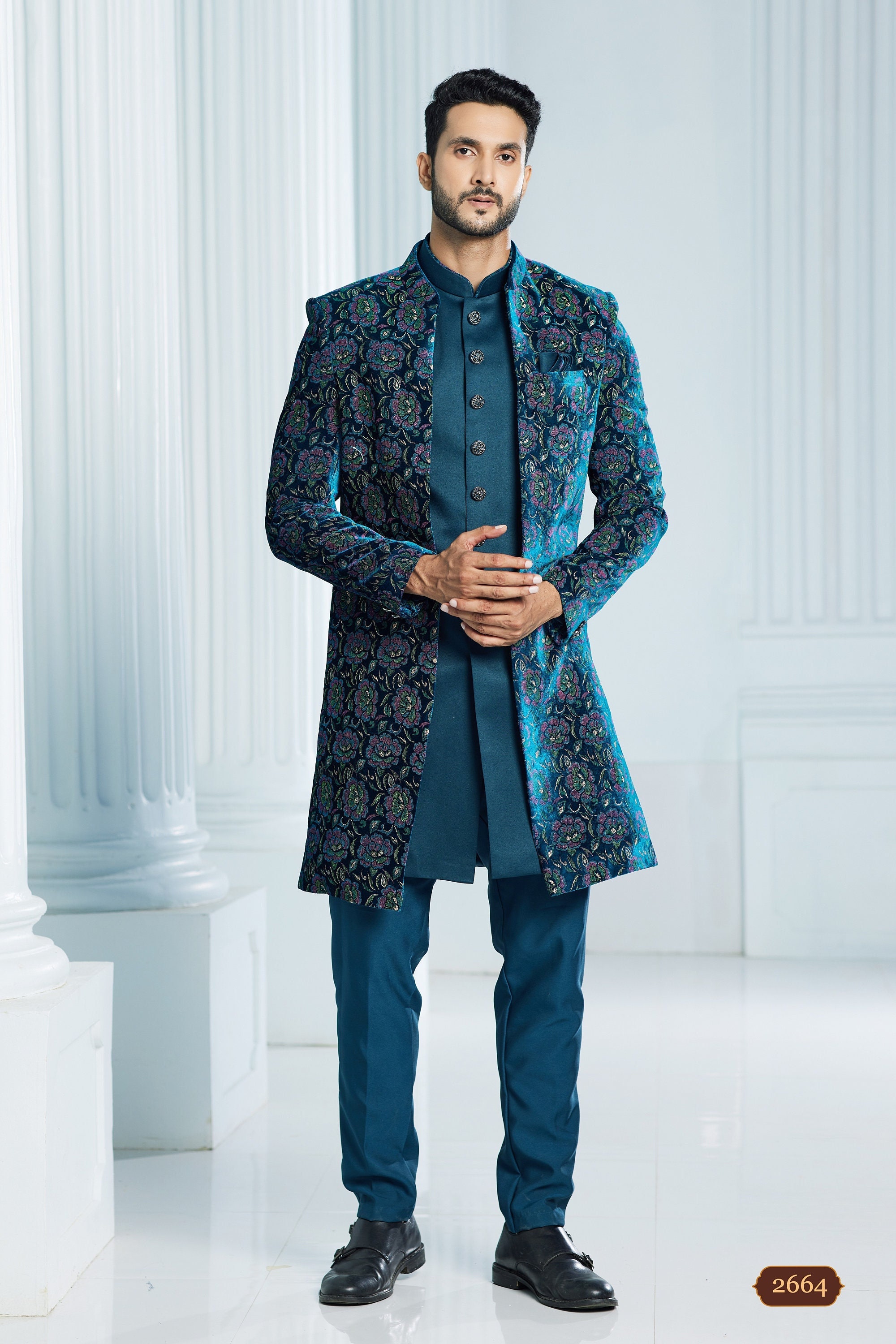 Mens Velvet Sherwani Etsy Canada