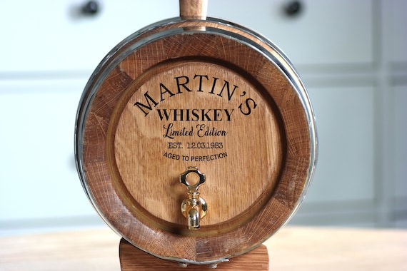 Botte In Rovere Da 1,5L Vintage - Per Vino, Whisky, Rum, Con Rubinetto, Decorativa - Foto 6