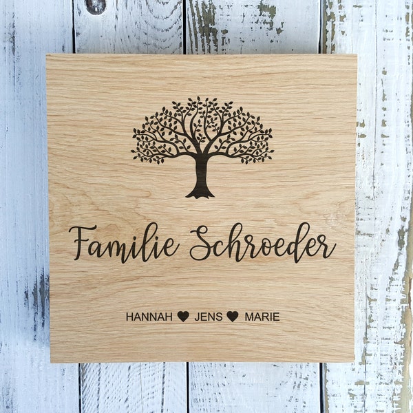 Familiennamenschild Türschild Familienschild Türklingel Hausschild für Eingang - SOLID OAK