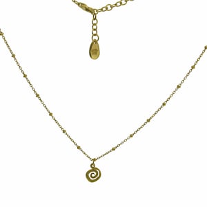 Sterling silver or gold vermeil swirl pendant