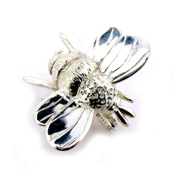 Sterling silver and gold bumble bee brooch
