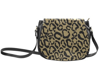 Leopard shoulder bag, animal print shoulder bag, leather shoulder bag. LEOPARD CROSSBODY BAG