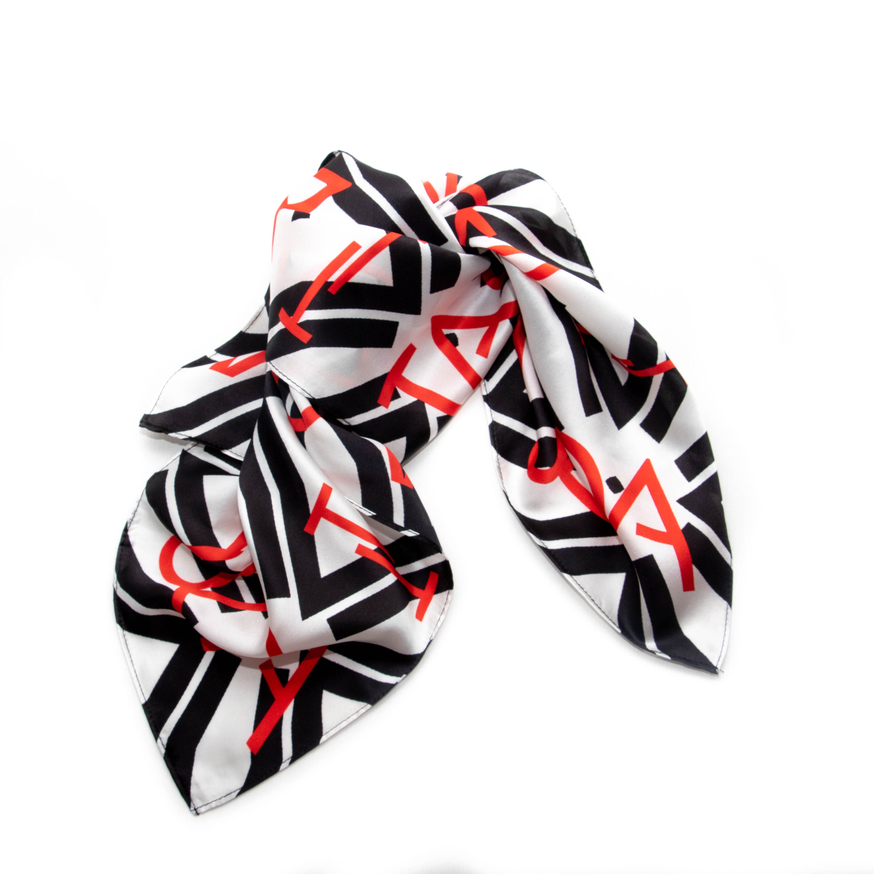 Black & White Flower Scarf Silk Scarf Printed Scarf Flower Etsy UK