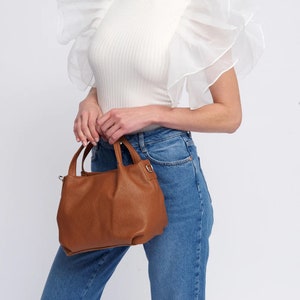 Sac à main en cuir véritable sacoche marron, sac Shopper, sac femme Camel, sac à main en cuir authentique, sac Sack