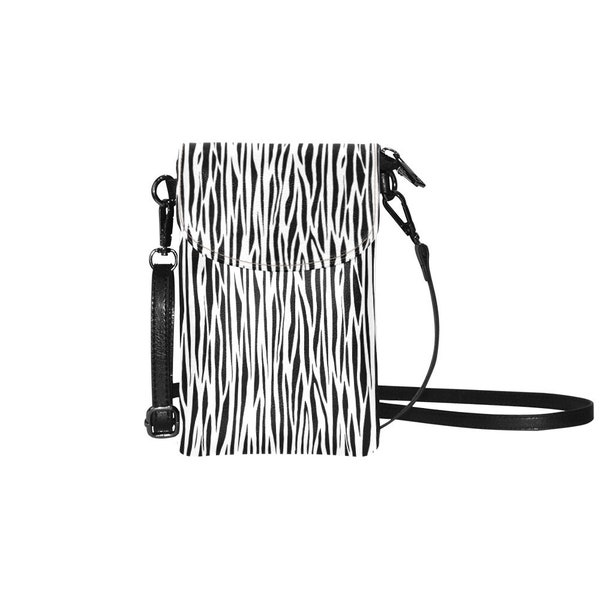 Sac pour téléphone portable zèbre, sac à bandoulière pour téléphone portable zèbre, sac pour téléphone portable imprimé animal, étui pour téléphone portable, sac pour téléphone portable. SAC TÉLÉPHONE ZÈBRE