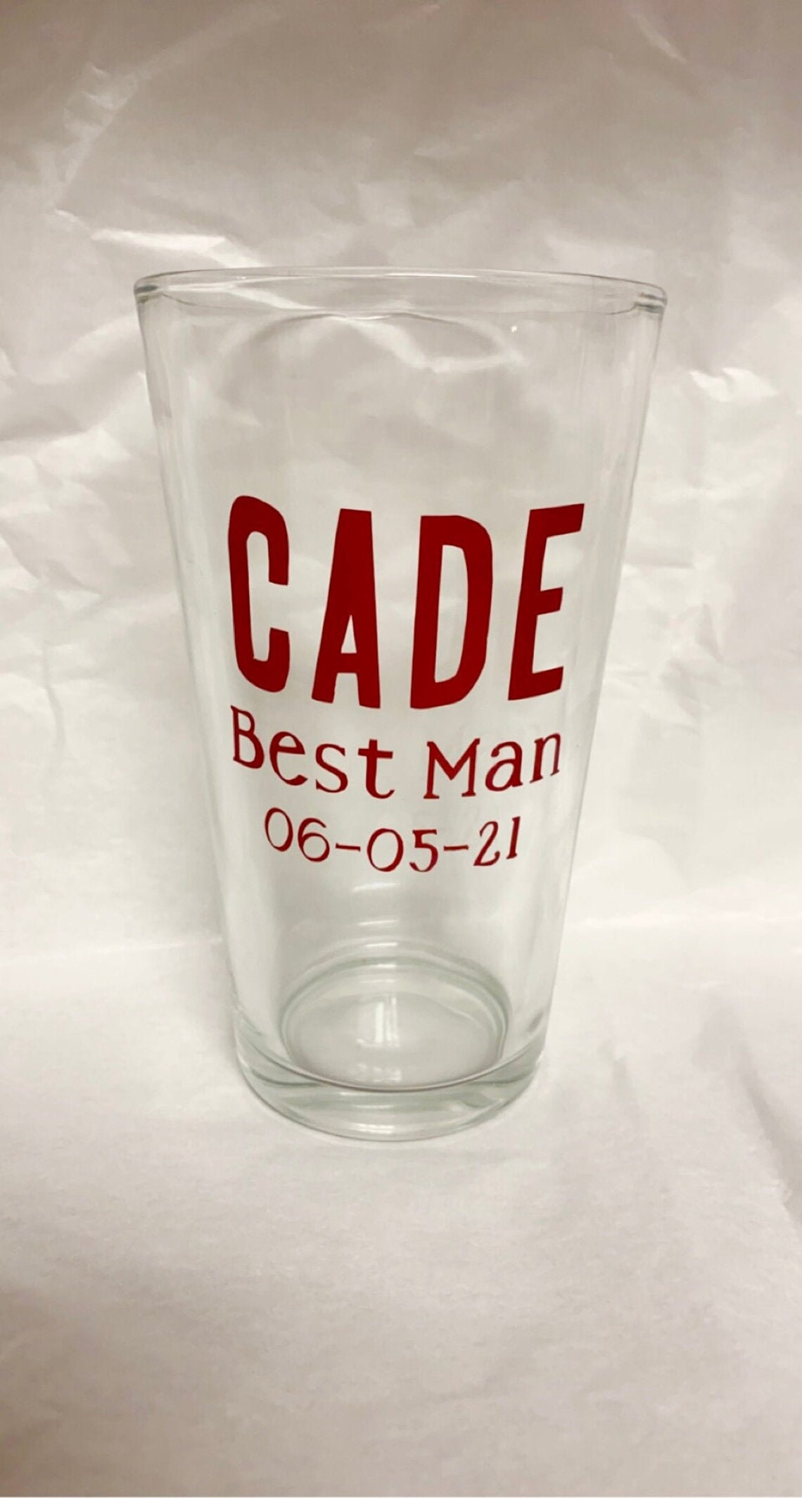 best man beer glass