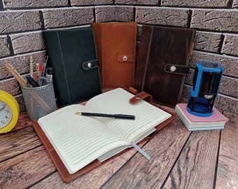 Leather journal refillable, Leather Journal Personalized, Custom Leather Notebook Cover, Leather Bound Journal, Leather Notepad