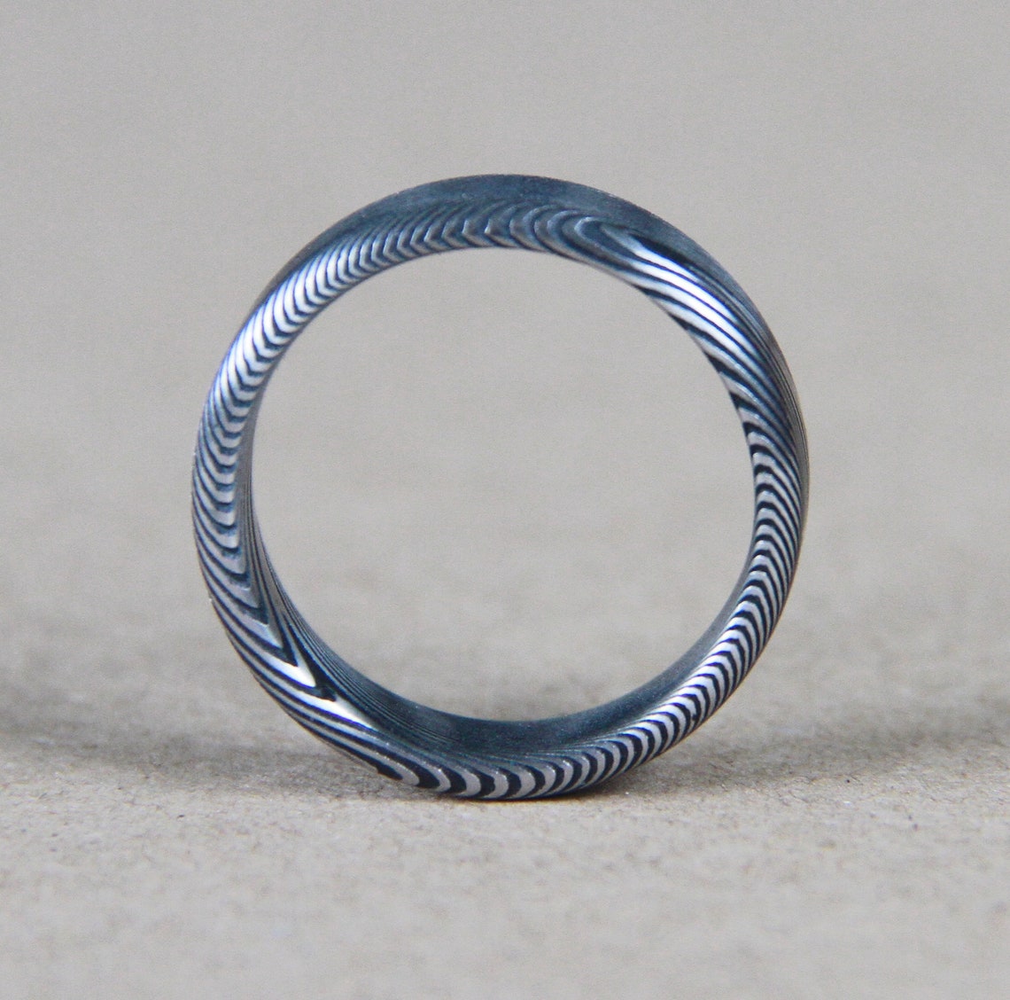 Damascus Steel Ring Stainless Damascus Steel Wedding Band