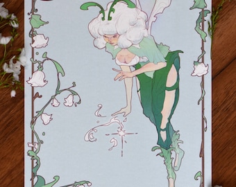 Lily of the Valley Fairy Art Print