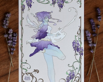 Wisteria Fairy Art Print