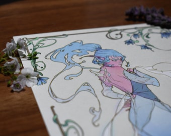 Siberian Squill Fairy Art Print