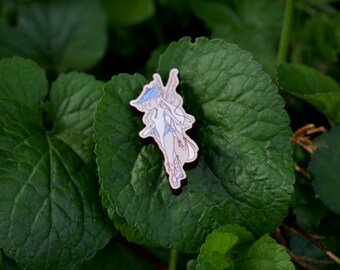 Snowdrop Fairy Wooden Pin
