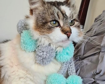 Pom Pom Scarf Cat, Dog or Adult