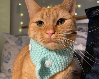 The Hand Knitted Button Up Cat Scarf