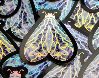Moth Sticker - Holographic