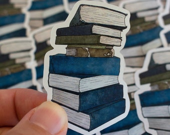 Old Book Stack Sticker