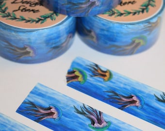 Cinta washi de medusas del océano