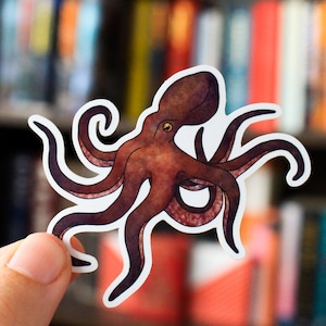 Red Octopus Sticker