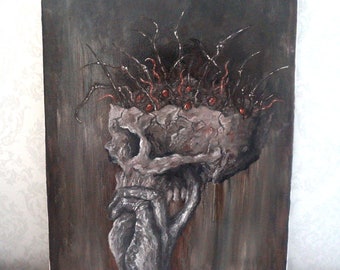 Oil Painting, Skull, Gothic, Horror Art, Dark Art