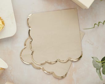 Champagne Paper Napkins 16 Pack