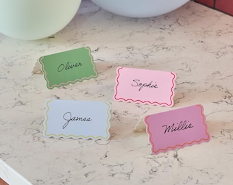 Wavey Edge Place Cards - Pack of 8