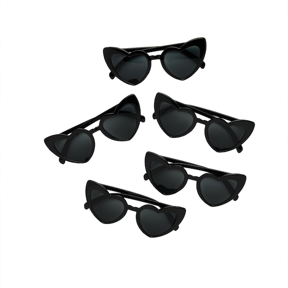 Black Heart Glasses - Pack of 5 - Etsy display picture 2