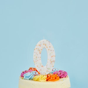 Giant Sprinkle Candle Number 0