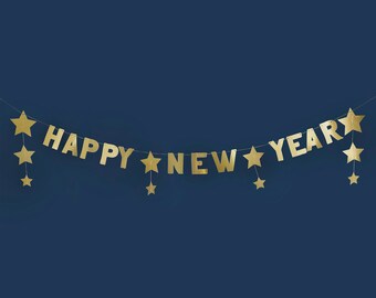Gold Happy New Year Banner 2M