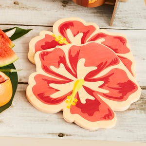 Guardanapos de papel com flores tropicais, pacote com 16 unidades