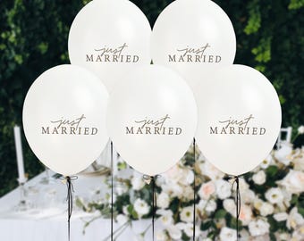 Palloncini in lattice Just Married da 12" - Confezione da 5